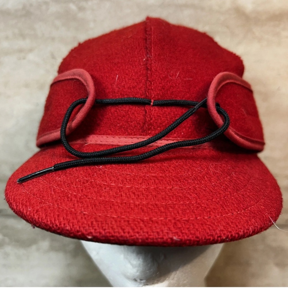 Stormy Kromer The Original Cap Red Wool Ear Flap Winter Hat Size 6 1/2‎ USA Made